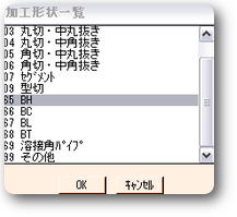 加工形状一覧ｳｨﾝﾄﾞｳ