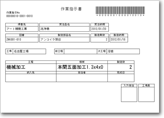 作業指示書